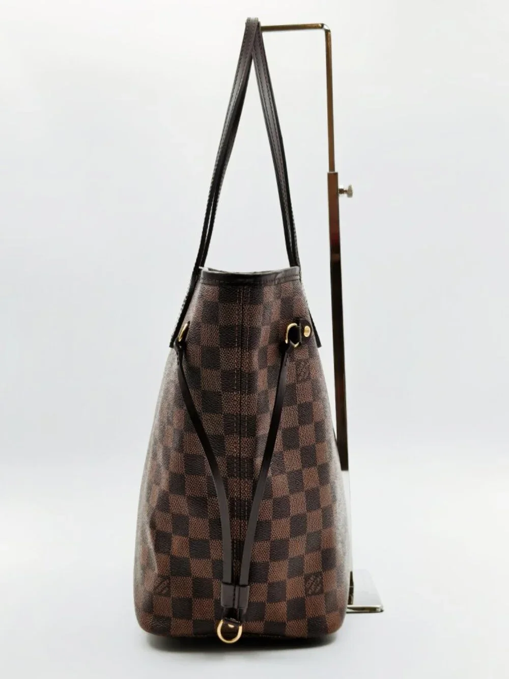 Louis Vuitton Neverfull MM Damier Ebene Canvas Shoulder Tote Bag